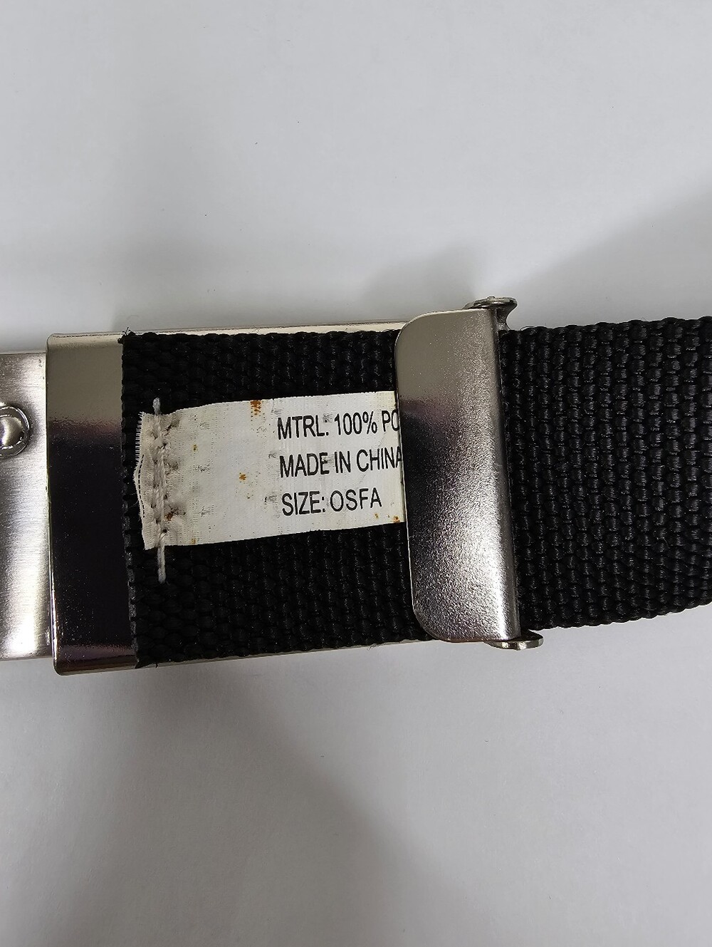 adidas Black Webbing Belt with Metal Logo Buckle - Picture 3 of 3